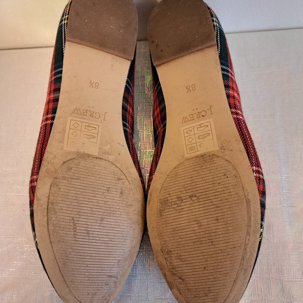 J. Crew Plaid Flats in Red and Blue - Picture 5 of 7